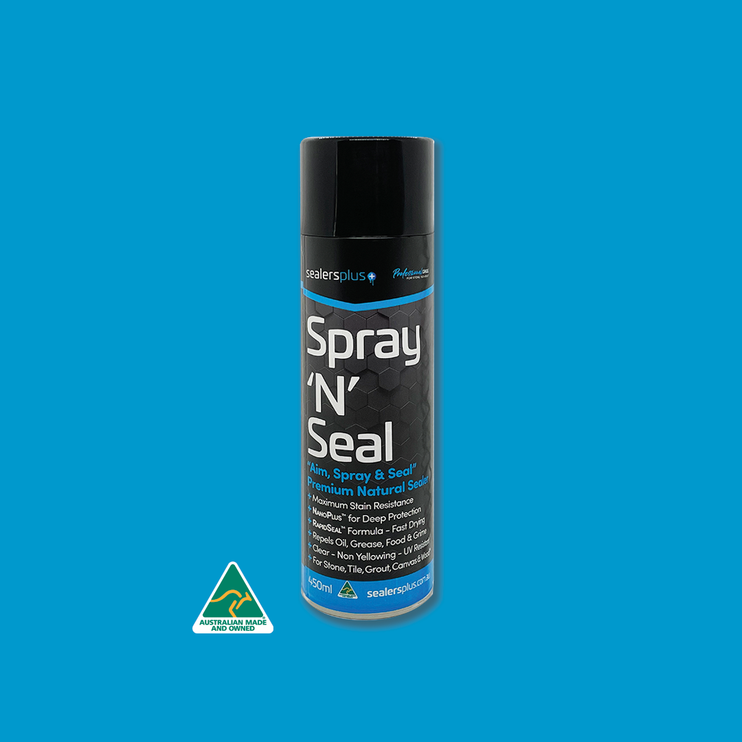 Spray'N'Seal pack shot – premium aerosol sealer for stone, tile and grout