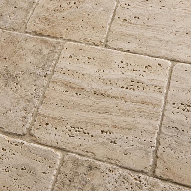 Tumbled travertine close up